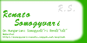 renato somogyvari business card